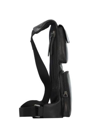 Greenburry Pure Black Umhängetasche Leder 16 cm in black