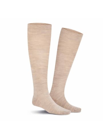 Kunert Kniestrümpfe Gary wärmend in Beige-mel.