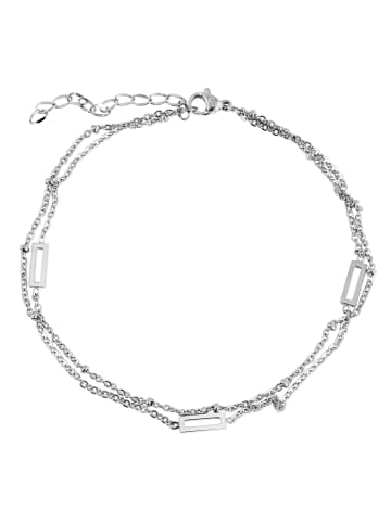 Adeliás Damen Armband aus Edelstahl 24+5 cm in silber