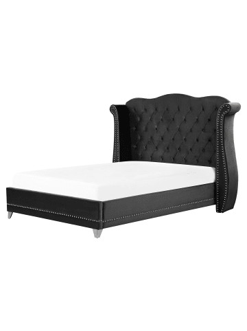 Beliani 2-tlg Doppelbett AYETTE in Schwarz