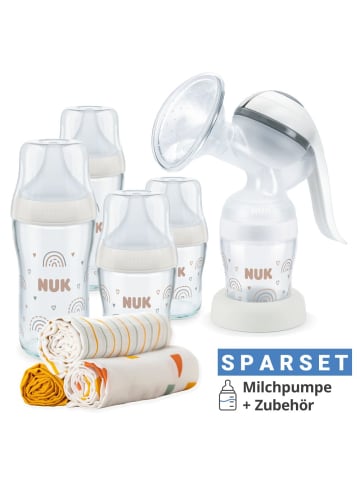 NUK Premium Still-Set Basic 8-tlg. - Handmilchpumpe in weiss,motiv