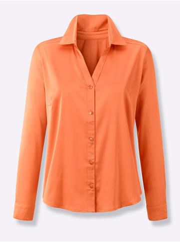 creation L Satin-Bluse in papaya