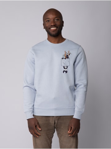 wat? Apparel Sweatshirt Pocket Pandas in Serene Blue