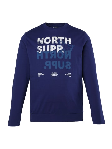 Men Plus Kurzarm T-Shirt in nachtblau