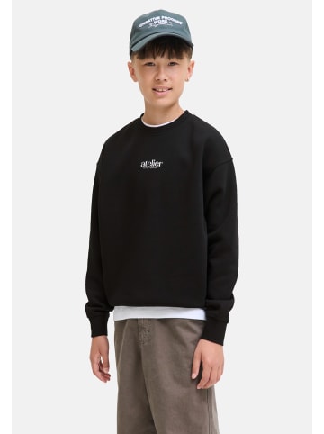 JACK & JONES Junior Sweatshirt 'Brooklyn Graphic' in schwarz