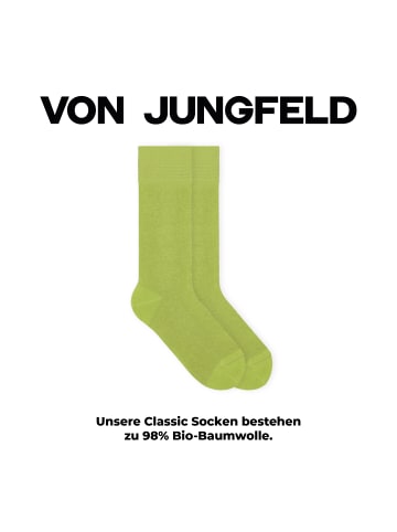 von Jungfeld Classic Socken Signature Innenbund in Hellgrün