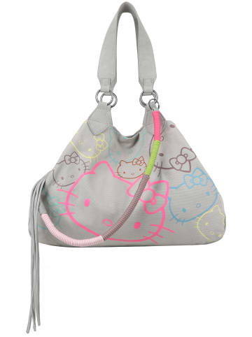 Fritzi aus Preußen Schultertasche Izzy Medium Limited Head Flocked in Beige-Grau