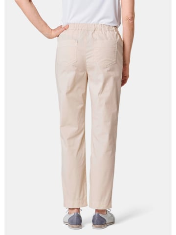 GOLDNER Hose Elastische Hose mit extra Nähten in sand