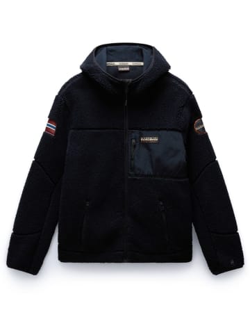 Napapijri Fleecejacke/Fleecepullover "Yupik Fzh 3" in Schwarz