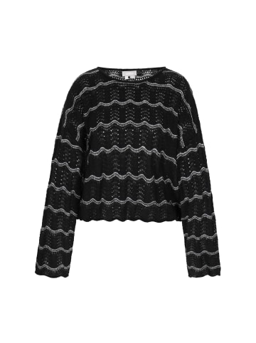 Usha Women Sweater in black offwhite