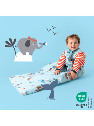 Schlummersack Babyschlafsack, 3.5 TOG in Hellblau-Rot