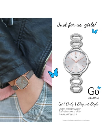 Girl Only Armbanduhr-Analog silber klein (ca. 30mm) Girl Only GO