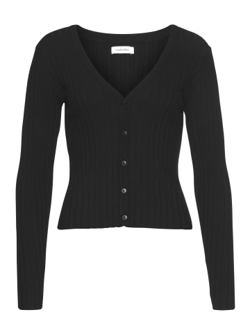 LASCANA Strickjacke in schwarz