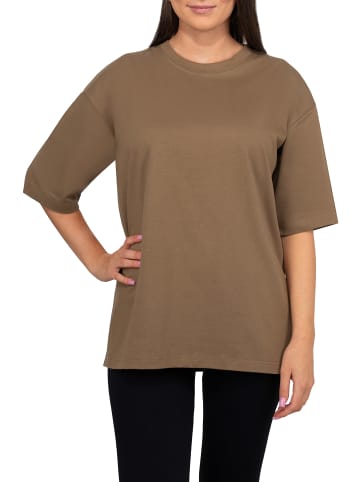 Reichstadt Reichstadt Oversized T-Shirt Damen  25RSW070 Khaki XXS