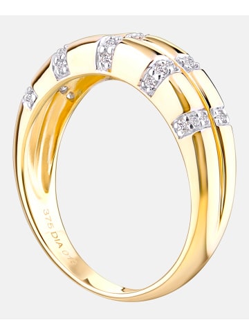 Diamant L'éternel Ehering aus 375 Gelbgold mit Diamant