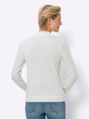 Sieh an! Stehkragenpullover in ecru