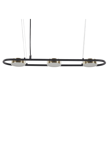 Beliani Pendelleuchten MALI in Schwarz/Messing - (W) 65 x (H) 159 x (L) 13 cm
