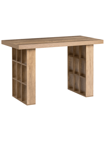 Beliani Schreibtisch ELURA in Braun - (W) 120 x (H) 75 x (L) 60 cm