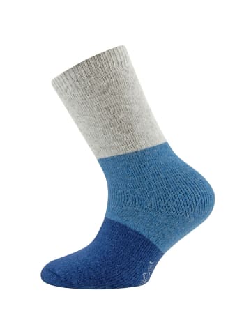 ewers Thermosocken GOTS Gummistiefelsocken Blockringel in grau mel./blau mel./Royal