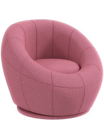 HOMCOM Loungesessel-60L x 56B x 48H cm-Rosa