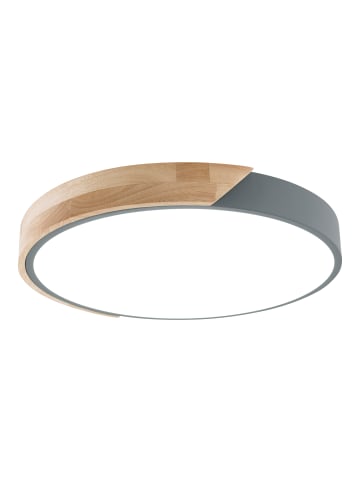 näve LED Deckenleuchte "BORNEO" in grau - (L)32 cm x (B)31 cm x (H)5.5 cm - EEK F