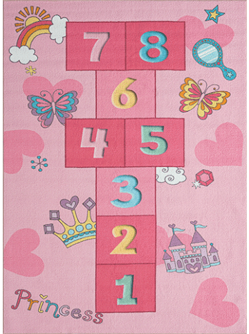 the carpet Kinderteppich Happy Life C in Rosa