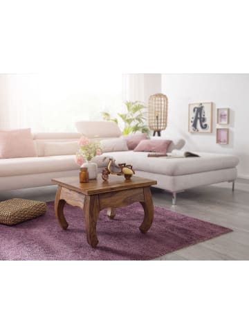 FineBuy Couchtisch in Braun / Sheesham / 60x60x40