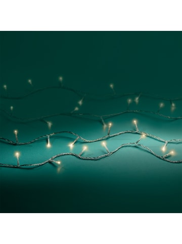LUMINEO Lichterkette BASIC 120 LED 9 m, transparentes Kabel in warm weiß