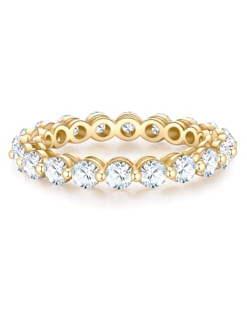 Glanzstücke München Ring aus Sterling Silber mit Zirkonia in gelbgold
