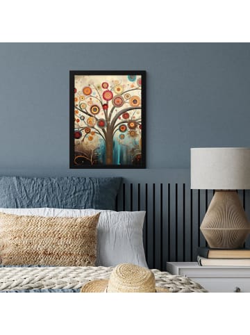 MuchoWow Poster mit Leiste Stilvoller Baum