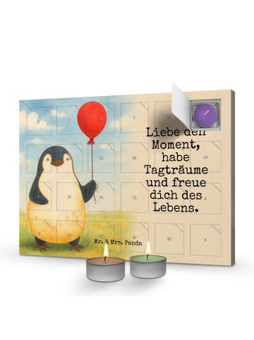 Mr. & Mrs. Panda Adventskalender Pinguin Luftballon Design mit S... in Weiß