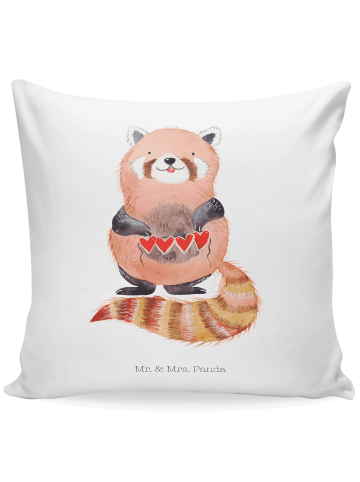Mr. & Mrs. Panda Kissen Roter Panda ohne Spruch in Weiß