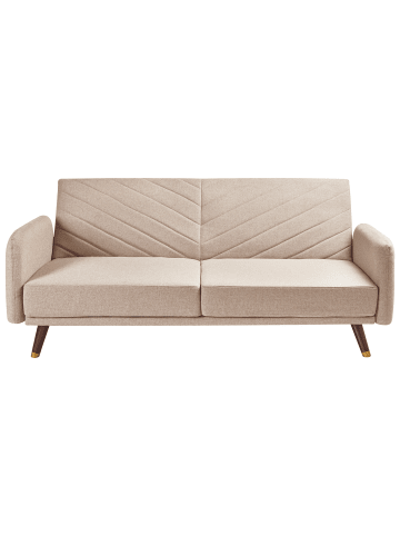 Beliani 3-Sitzer Sofa SENJA in Braun/Gold - (W) 198 x (H) 87 x (L) 95 cm