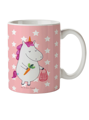 Mr. & Mrs. Panda Kindertasse Einhorn Gemüse ohne Spruch in Rot Pastell