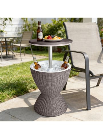 relaxdays Beistelltisch "Kühlfunktion" in Beige - 30 L