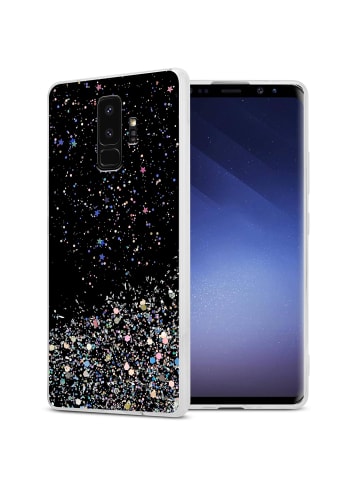 cadorabo Hülle für Samsung Galaxy S9 PLUS Glitter in Schwarz mit Glitter