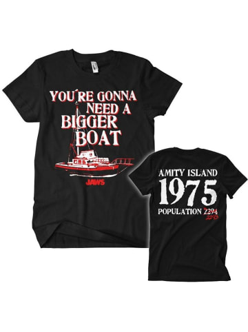 Jaws T-Shirt "Bigger Boat Big Tall T-Shirt" in Schwarz