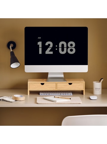 SoBuy Monitorständer in Bambus - (W) 18 x (H) 11 x (L) 47 cm
