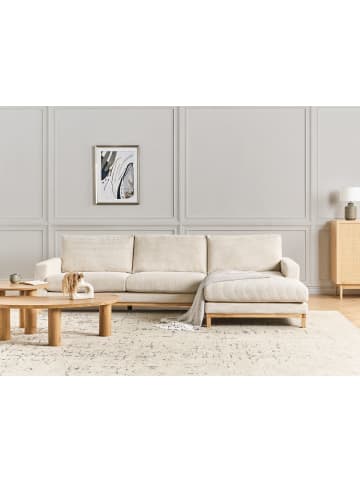 Beliani Ecksofa SIGGARD in Beige/Braun - (W) 321 x (H) 92 x (L) 168 cm linksseitig