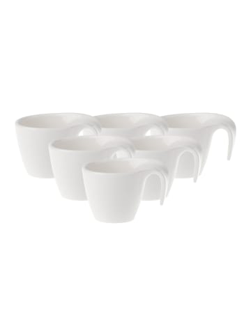 Villeroy & Boch 6er Set Mokka-/Espressotassen Flow 100 ml in weiß