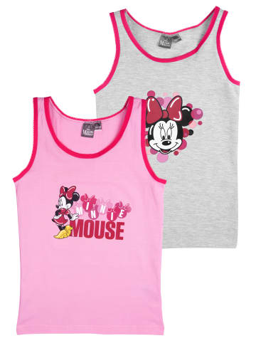 United Labels 2er Pack Disney Unterhemd - Minnie Mouse in grau/rosa