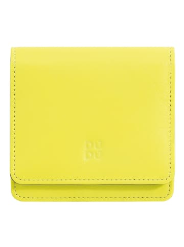 DuDu Flores Geldbörse Leder 10 cm in citrus yellow