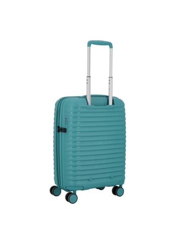 D&N Travel Line 4500 4 Rollen Kabinentrolley S 55 cm mit Dehnfalte in petrol
