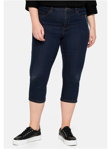 sheego Caprijeans in dark blue Denim