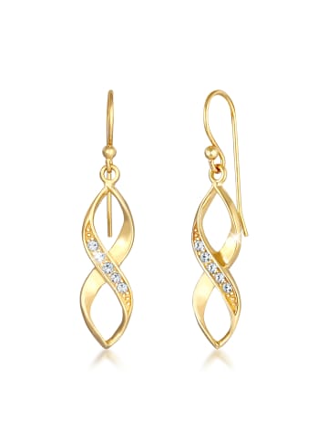 Elli Ohrringe 925 Sterling Silber Infinity in Gold