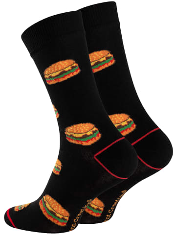 Vincent Creation® Bunte Fun Socken Farbenfrohe Freizeitsocken Damen & Herren in Burger