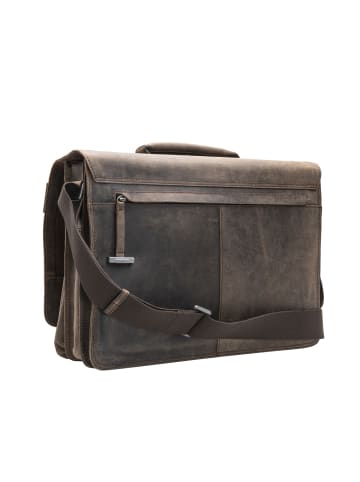 Strellson Aktentasche Richmond Briefbag XL in Dark Brown