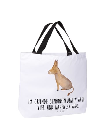 Mr. & Mrs. Panda Reisetasche Esel mit Spruch in Weiß