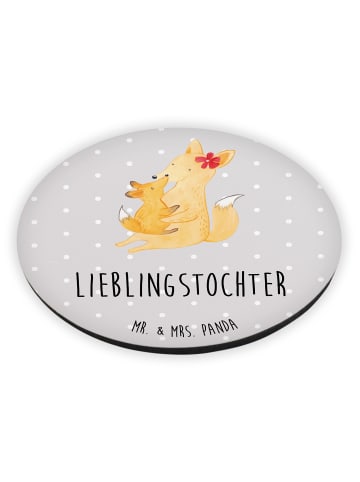 Mr. & Mrs. Panda Magnet für Kühlschrank Fuchs Mama mit Spruch in Grau Pastell