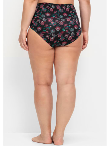 sheego Slip in schwarz+grün+bedruckt